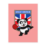 This is a cute shirt for table tennis players and fans. Panda loves to play table tennis in front of this flag of Great Britain! This table tennis panda shirt is a great gift for table tennis players and fans!