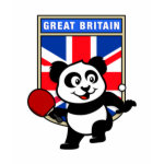 This is a cute shirt for table tennis players and fans. Panda loves to play table tennis in front of this flag of Great Britain! This table tennis panda shirt is a great gift for table tennis players and fans!