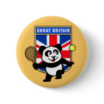 This adorable little panda loves to get out on the court and hits some balls. Panda plays in front of a large flag of Great Britain. This is a great design for anyone who loves to play tennis, watch tennis or just loves cute pandas.