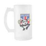 This adorable little panda loves to get out on the court and hits some balls. Panda plays in front of a large flag of Great Britain. This is a great design for anyone who loves to play tennis, watch tennis or just loves cute pandas.