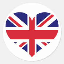 UK Union Jack Round Sticker