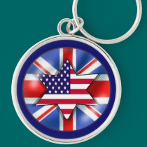 UK/USA FLAG KEYCHAIN keychains