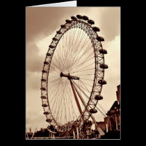 (UK) Vintage London Eye  Card cards