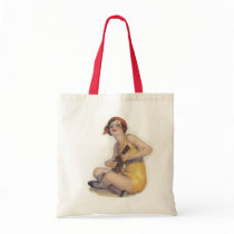 Uke Playing Flapper Tote Bag