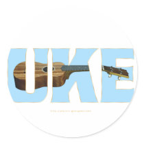 UKE ROUND STICKERS