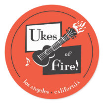 Ukes of Fire! Los Angeles stickers