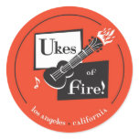 Ukes of Fire! Los Angeles stickers