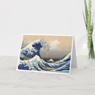 Ukiyo-e - Hokusai's Tsunami Card card