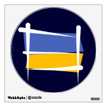Ukraine Brush Flag Wall Skins