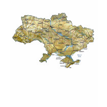 Ukraine Flag and Map T-Shirt