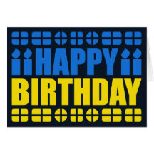 Ukraine Flag Birthday Card