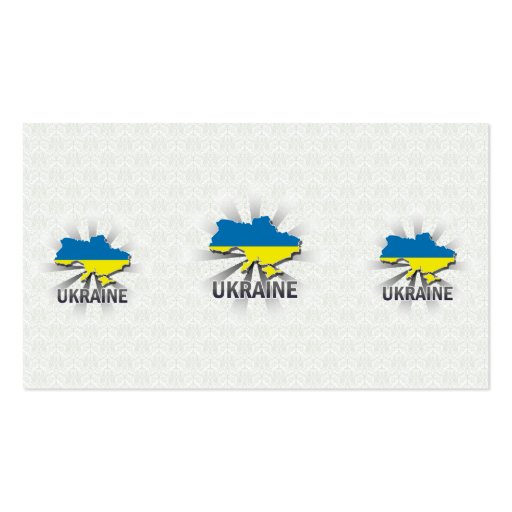 Ukraine Flag Map 2.0 Business Card Templates (back side)