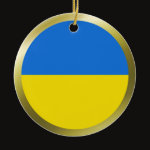 Ukraine Fisheye Flag Ornament