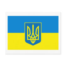 Ukraine Flag w COA Postcard by FlagTshirts Ukraine Flag w COA Postcard