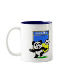 This adorable little panda is too cute! He's featured in front of a large flag from Ukraine and ready to play football and score some goals. This cute design is perfect for football players and soccer fans.