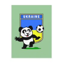 Ukraine Football Panda postcards by cuteunion Ukraine Football Panda postcards