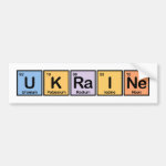 Ukraine made of Elements Bumper Sticker Ukraine made of Elements Bumper Sticker