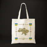 Ukraine Map Flag Border Bag