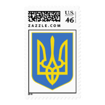 Ukraine Official Coat Of Arms Heraldry Symbol Stamp