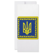 Ukraine President on land Flag Personalized Rack Card