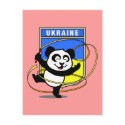 Ukraine Rhythmic Gymnastics Panda postcards