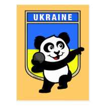 Ukraine Shot Put Panda postcards