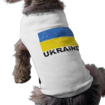 Ukraine Vintage Flag pet clothing by allworldtees Ukraine Vintage Flag pet clothing