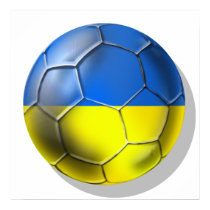 Ukraine Zhovto-Blakytni Yellow-Blues Soccer Ball posters