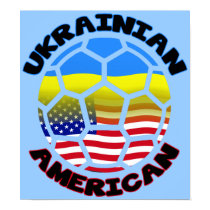 Ukrainian American Soccer Poster Football