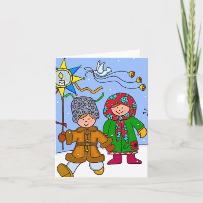 Ukrainian Christmas Carollers cards