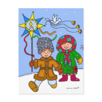 Ukrainian Christmas Carollers Post Cards