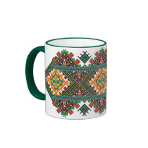 Ukrainian Cup with ornament Coffee Mugs