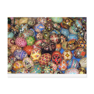 ukrainian easter eggs designs. Ukrainian Easter Eggs Postcard