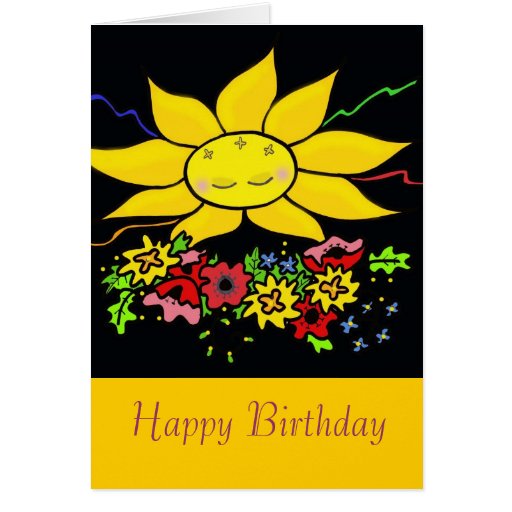 Ukrainian Folk Art Sun Happy Birthday Greeting Cards Zazzle