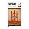 Ukrainian Nativity Scene, black background postage