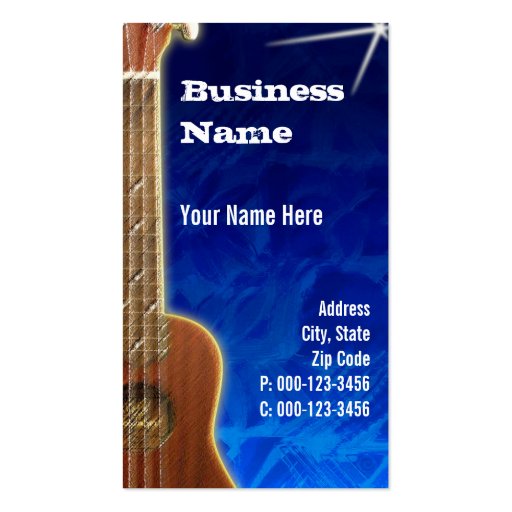 ukulele.blue ~ business card (front side)