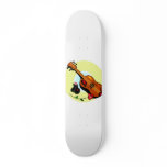 Ukulele Castanets Rose Design Graphic Musical Skateboard