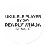 Ukulele Deadly Ninja by Night stickers