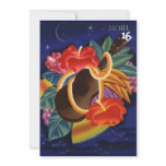 UKULELE HIBISCUS ALOHA SWEET 16 PARTY INVITATION