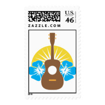 Ukulele Hibiscus Stamps