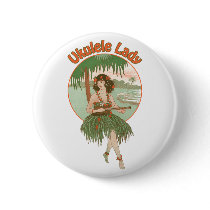 Ukulele Lady #1 Button