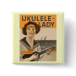 Ukulele Lady #2 Button