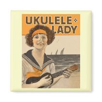 Ukulele Lady #2 Magnet