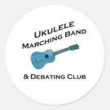 Ukulele Marching Band & Debating Club Round Sticker