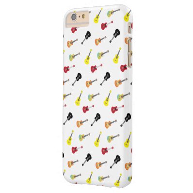 Ukulele Pattern Simple & Cute Musical Barely There iPhone 6 Plus Case