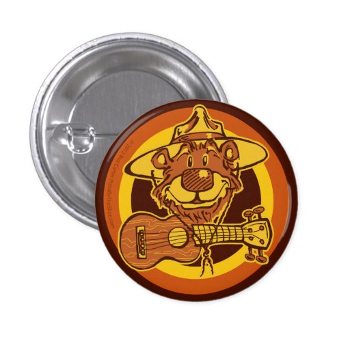 Ukulele Rangers "Bear + Uke" Cartoon Mini-Button