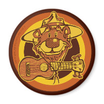 Ukulele Rangers "Bear + Uke" Round Magnet magnets