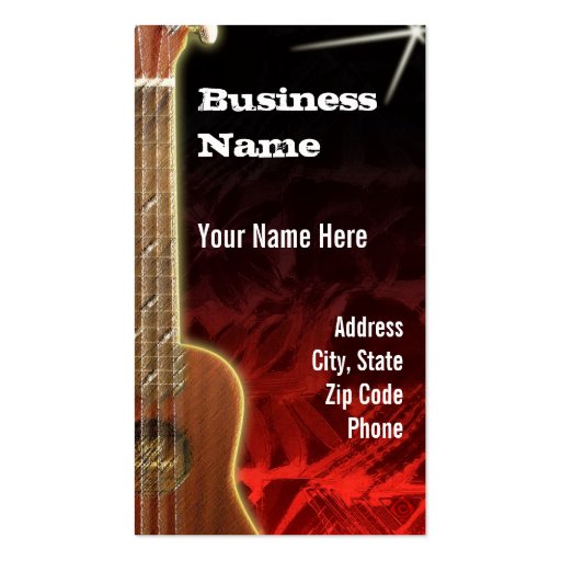 ukulele.red ~ bc business card templates