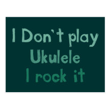 Ukulele Rock It Postcard