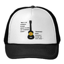 Ukuleles and bonds mesh hat